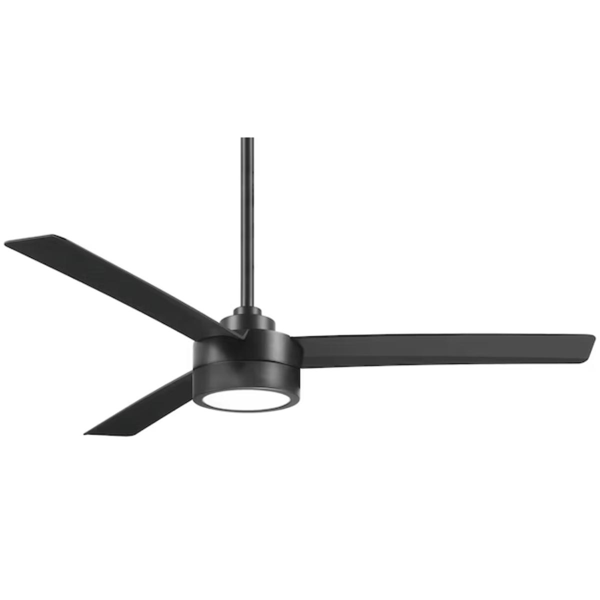 Roto LED 52" Black Coal Ceiling Fan with Etched Lens - Bees Lighting