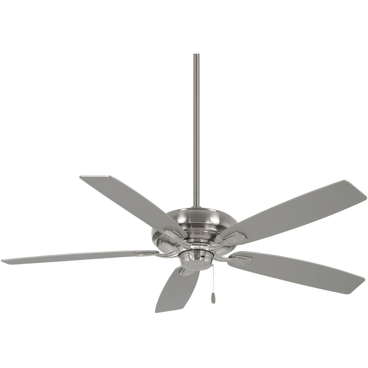Watt 60" Brushed Nickel Ceiling Fan with Pull Chain - Bees Lighting
