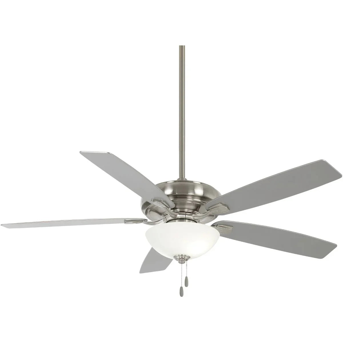 Watt II LED 60" Brushed Nickel Ceiling Fan with Pull Chain - Bees Lighting