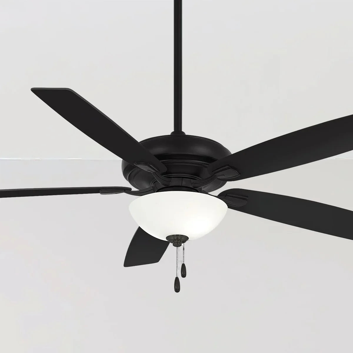 Watt II LED 60" Black Coal Ceiling Fan with Pull Chain - Bees Lighting