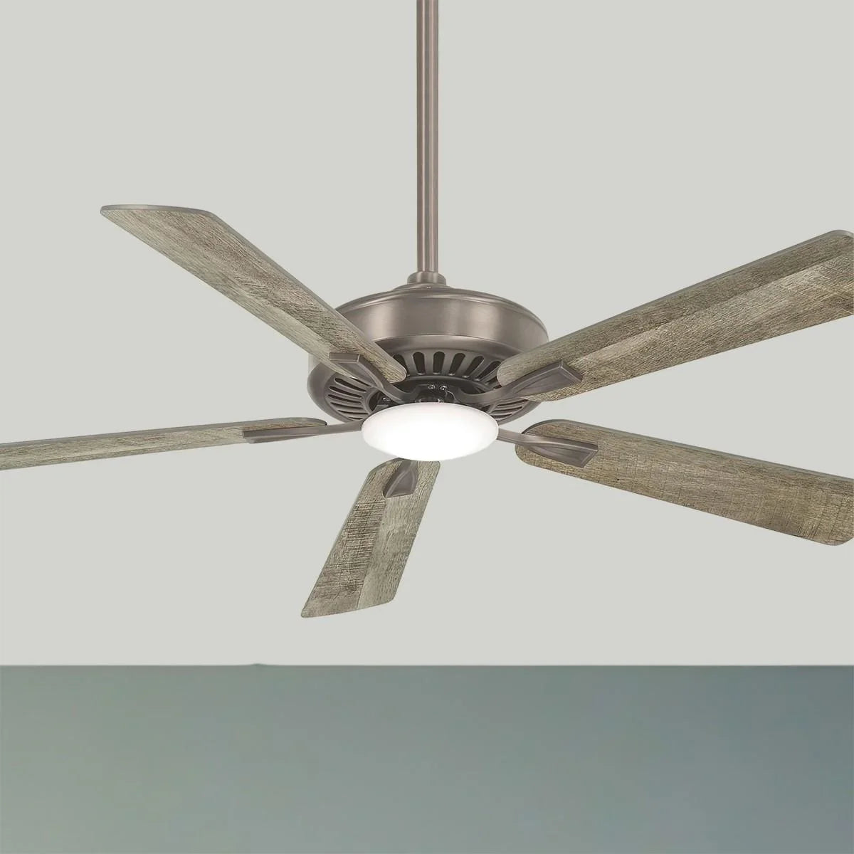 Contractor Plus LED 52" Ceiling Fan with Remote, Burnished Nickel - Bees Lighting