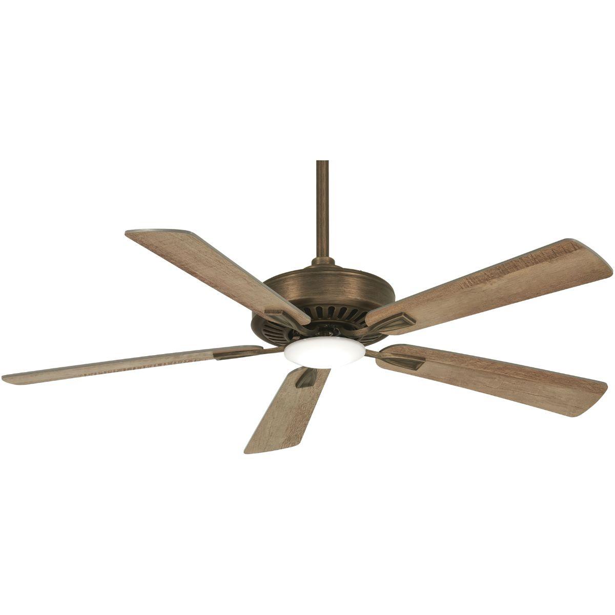 Contractor Plus LED 52 Inch Ceiling Fan with Light and Remote, Heirloom Bronze - Bees Lighting