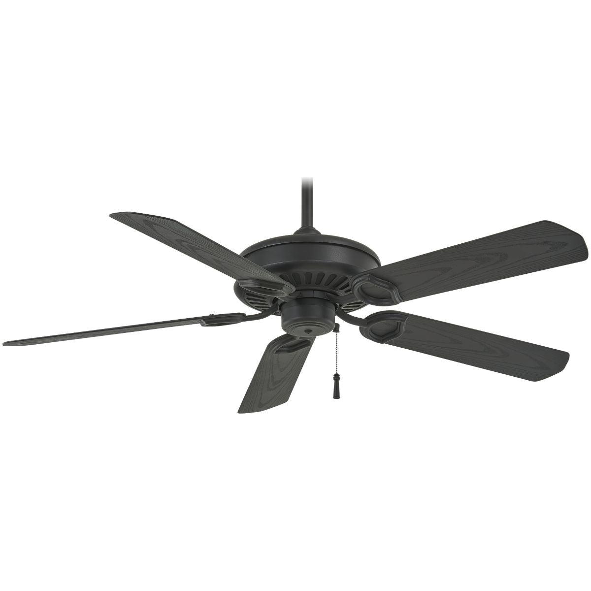Sundowner 54" Textured Coal Wet Rated Ceiling Fan with Pull Chain - Bees Lighting