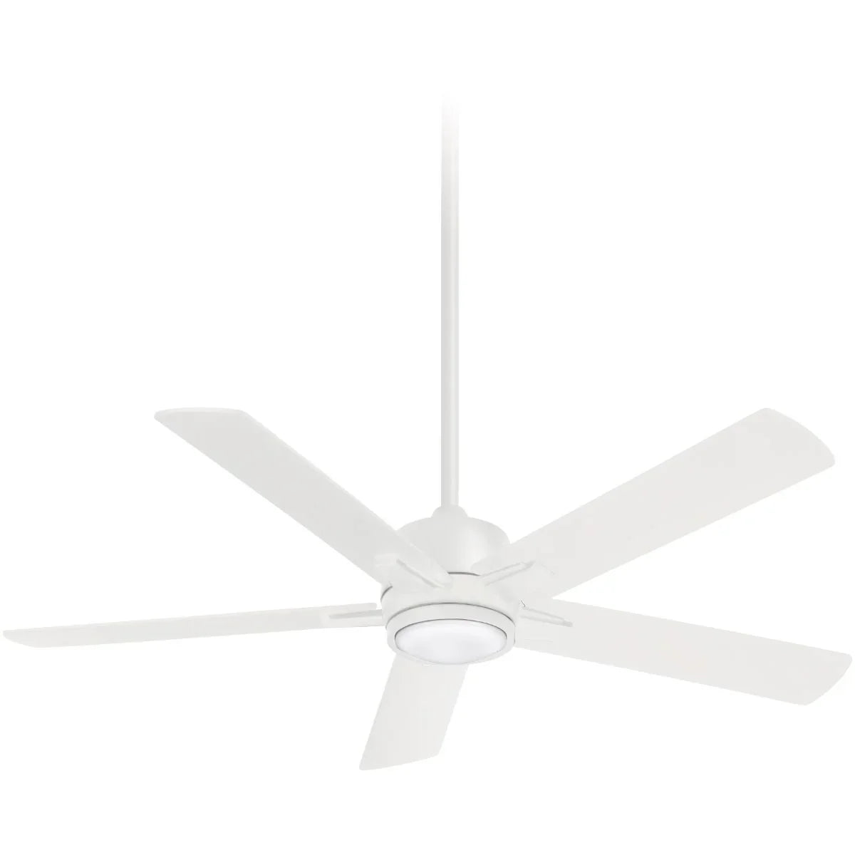 Stout 54" Ceiling Fan with LED Light Kit and Remote, Flat White - Bees Lighting