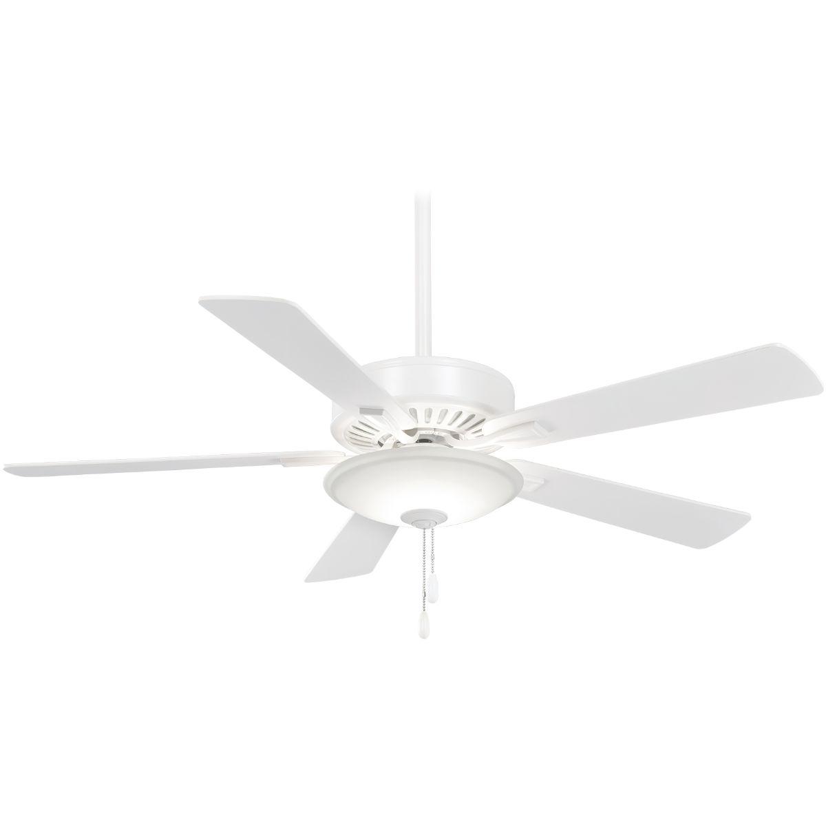 Contractor Uni-Pack LED 52 Inch Ceiling Fan with Pull Chain, White - Bees Lighting