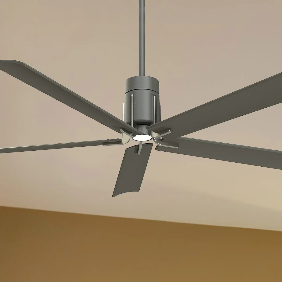 Clean LED 60" 5-Blade Grey Iron LED Ceiling Fan with Remote - Bees Lighting