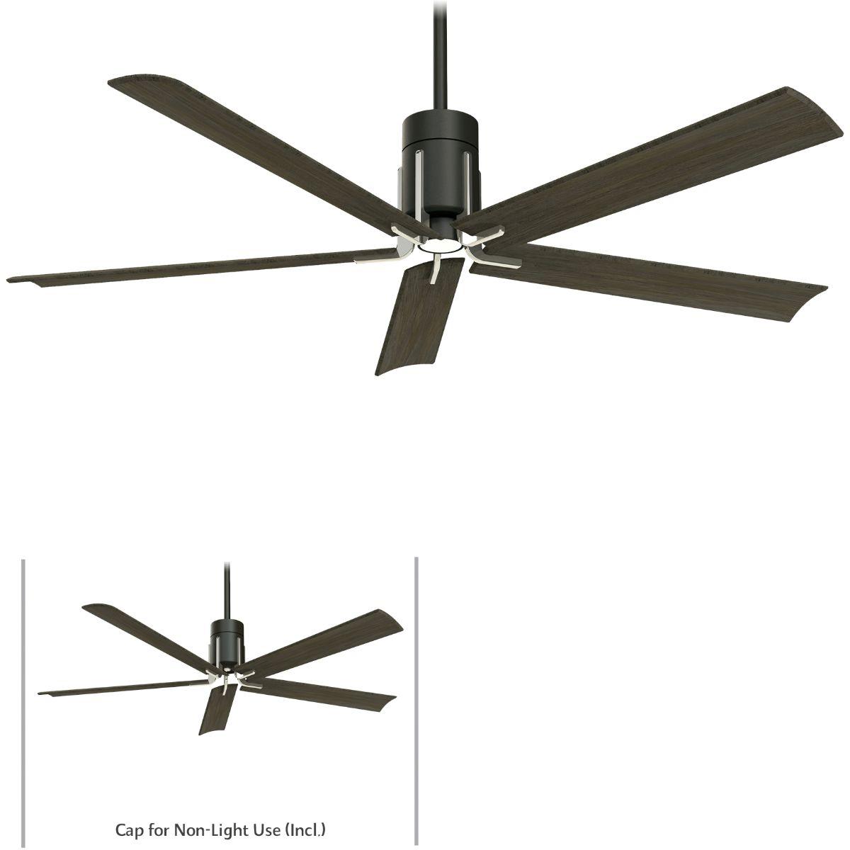 Clean LED 60" 5-Blade Matte Black LED Ceiling Fan with Remote - Bees Lighting