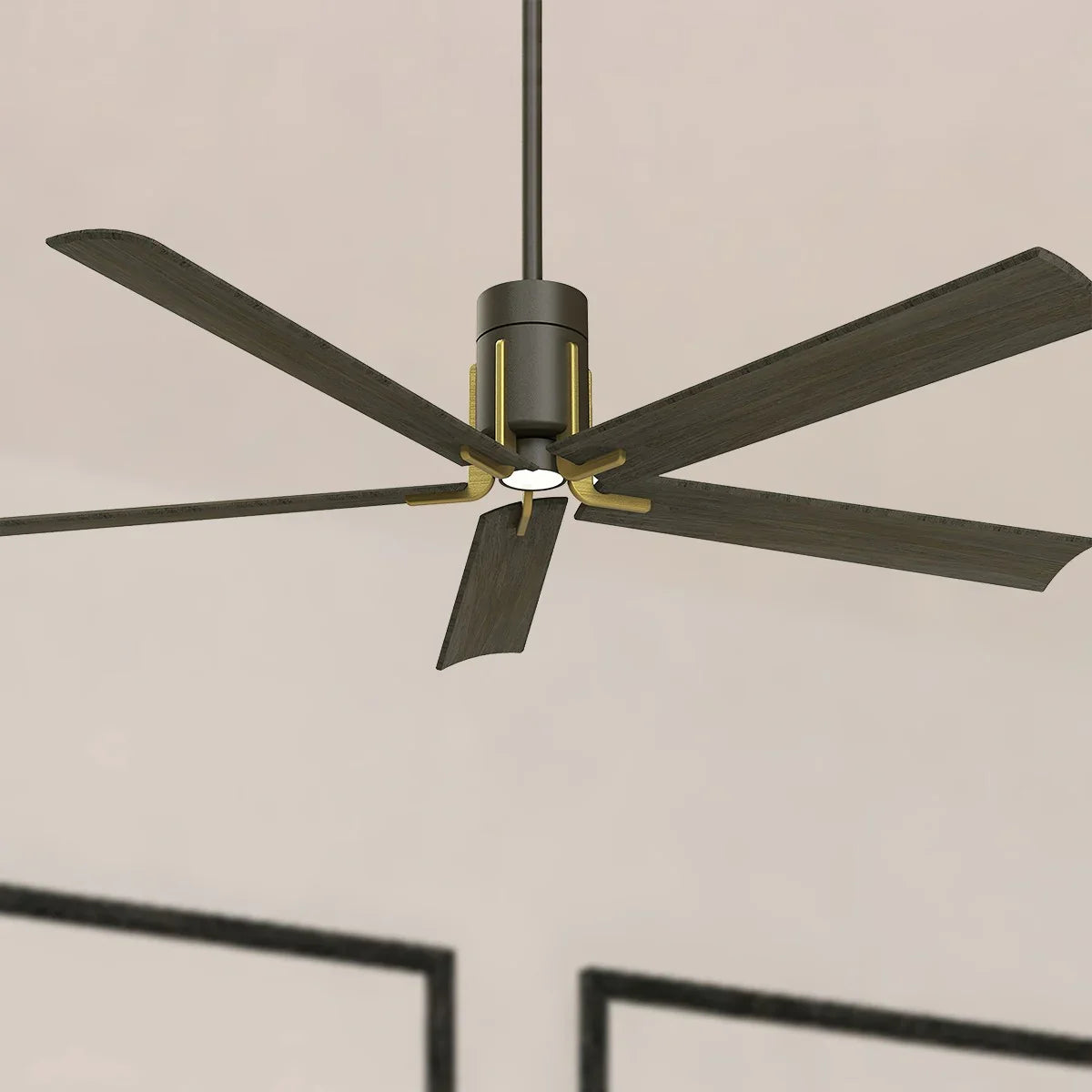 Clean LED 60" 5-Blade Oil Rubbed Bronze LED Ceiling Fan with Remote - Bees Lighting