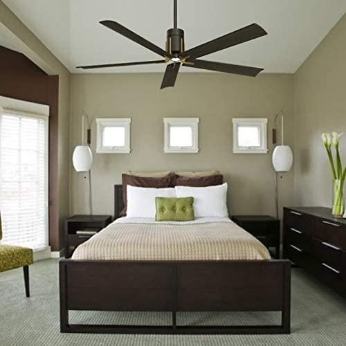 Clean LED 60" 5-Blade Oil Rubbed Bronze LED Ceiling Fan with Remote - Bees Lighting