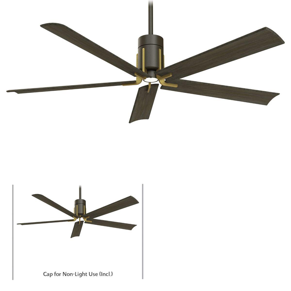Clean LED 60" 5-Blade Oil Rubbed Bronze LED Ceiling Fan with Remote - Bees Lighting
