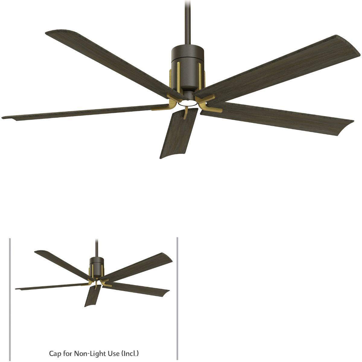 Clean LED 60" 5-Blade Oil Rubbed Bronze LED Ceiling Fan with Remote - Bees Lighting