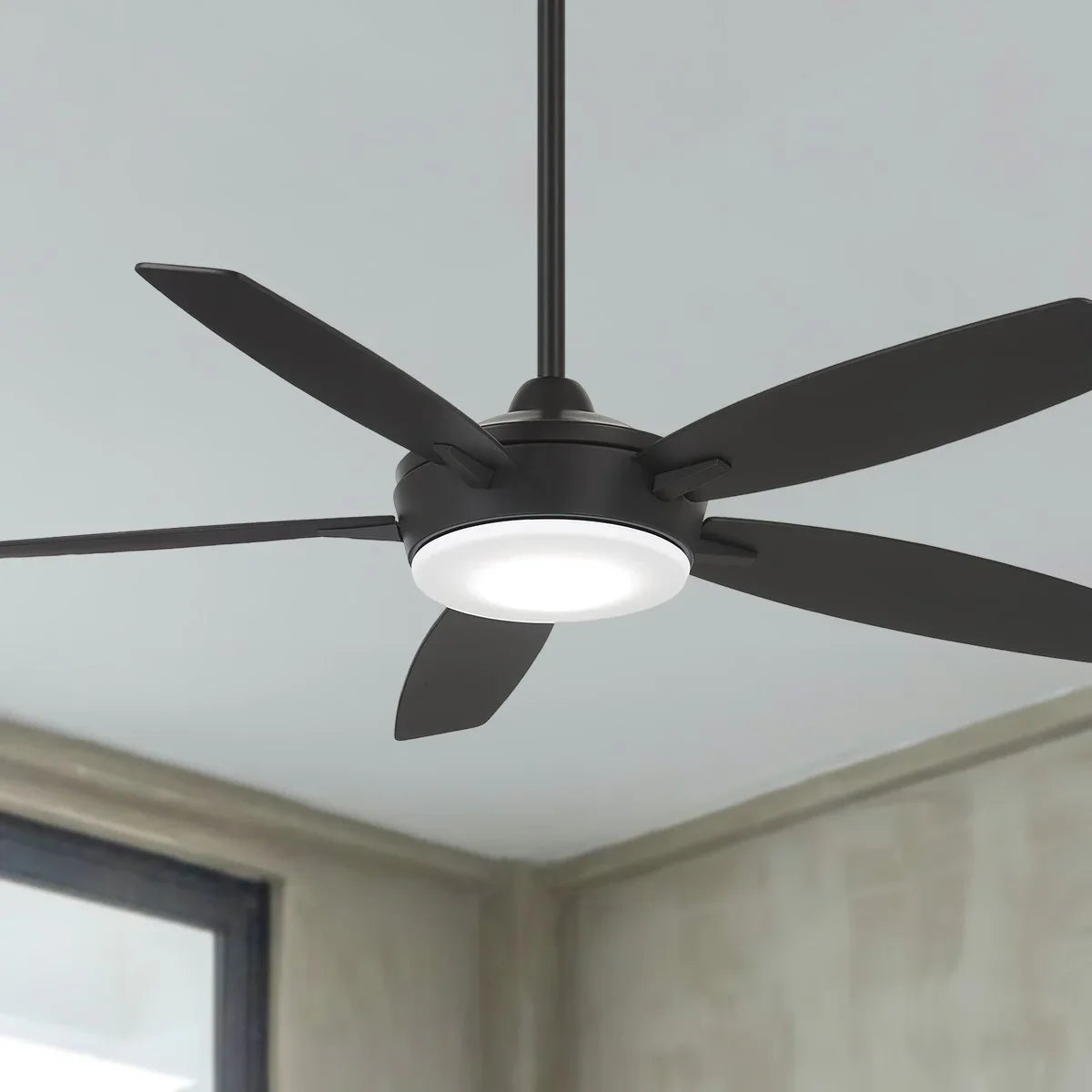 Espace LED 52" Black Coal Ceiling Fan with Light and Remote - Bees Lighting
