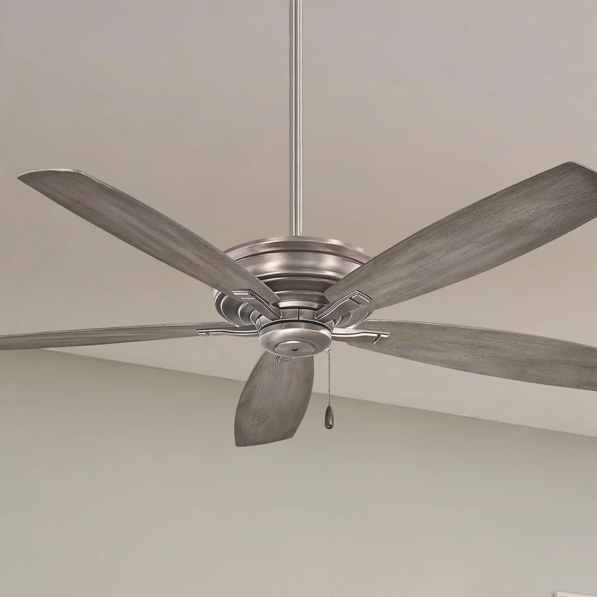 Kafe 52" Burnished Nickel Ceiling Fan with Pull Chain - Bees Lighting