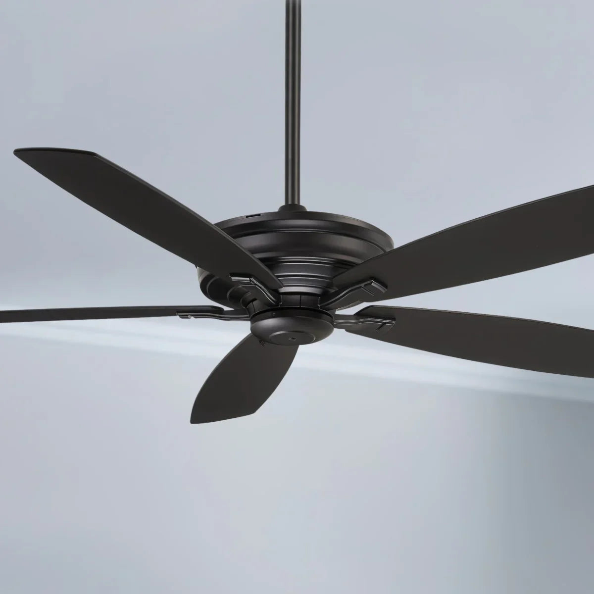 Kafe XL 60" Black Coal Large Ceiling Fan with Remote - Bees Lighting