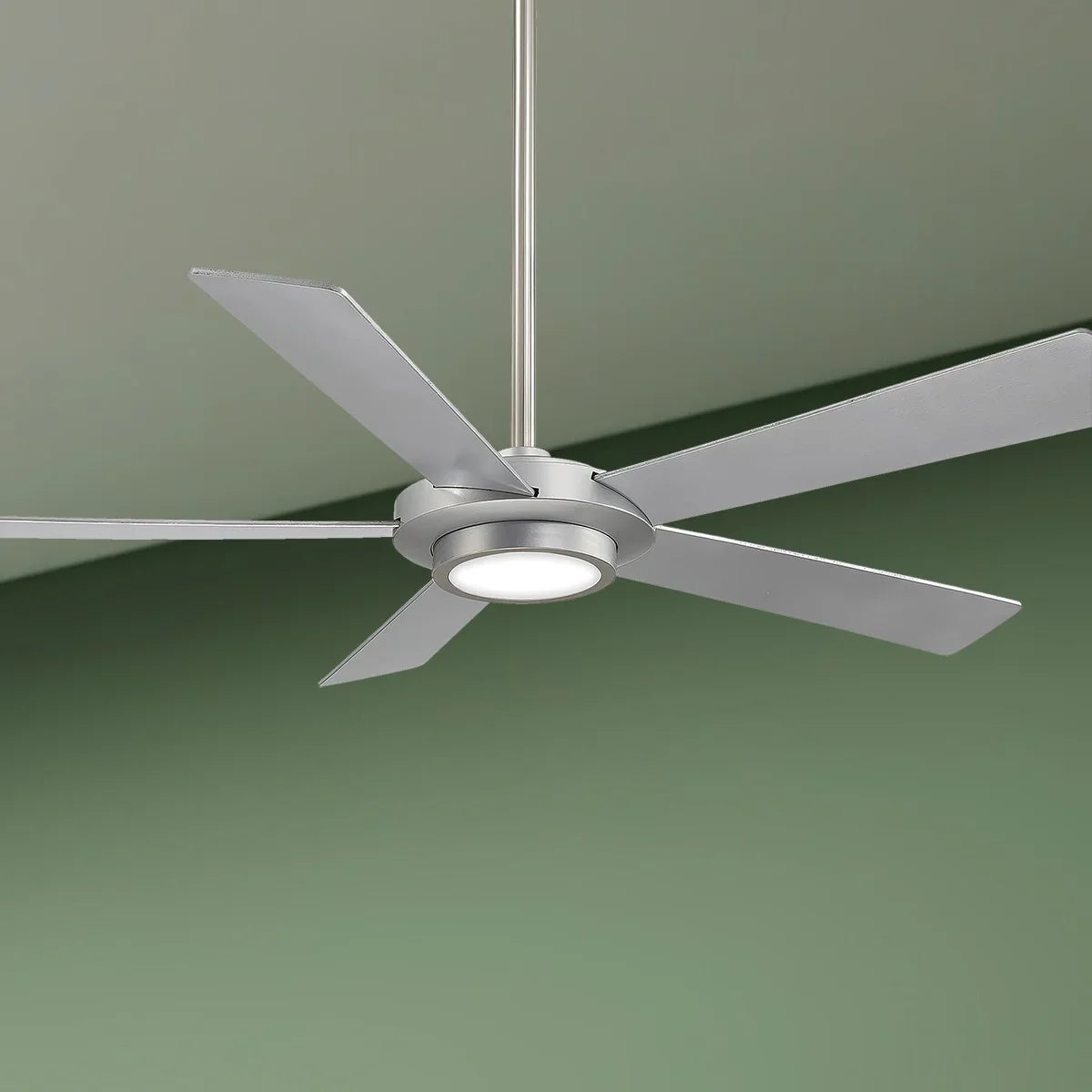 Sabot LED 52" Nickel Ceiling Fan with Remote - Bees Lighting