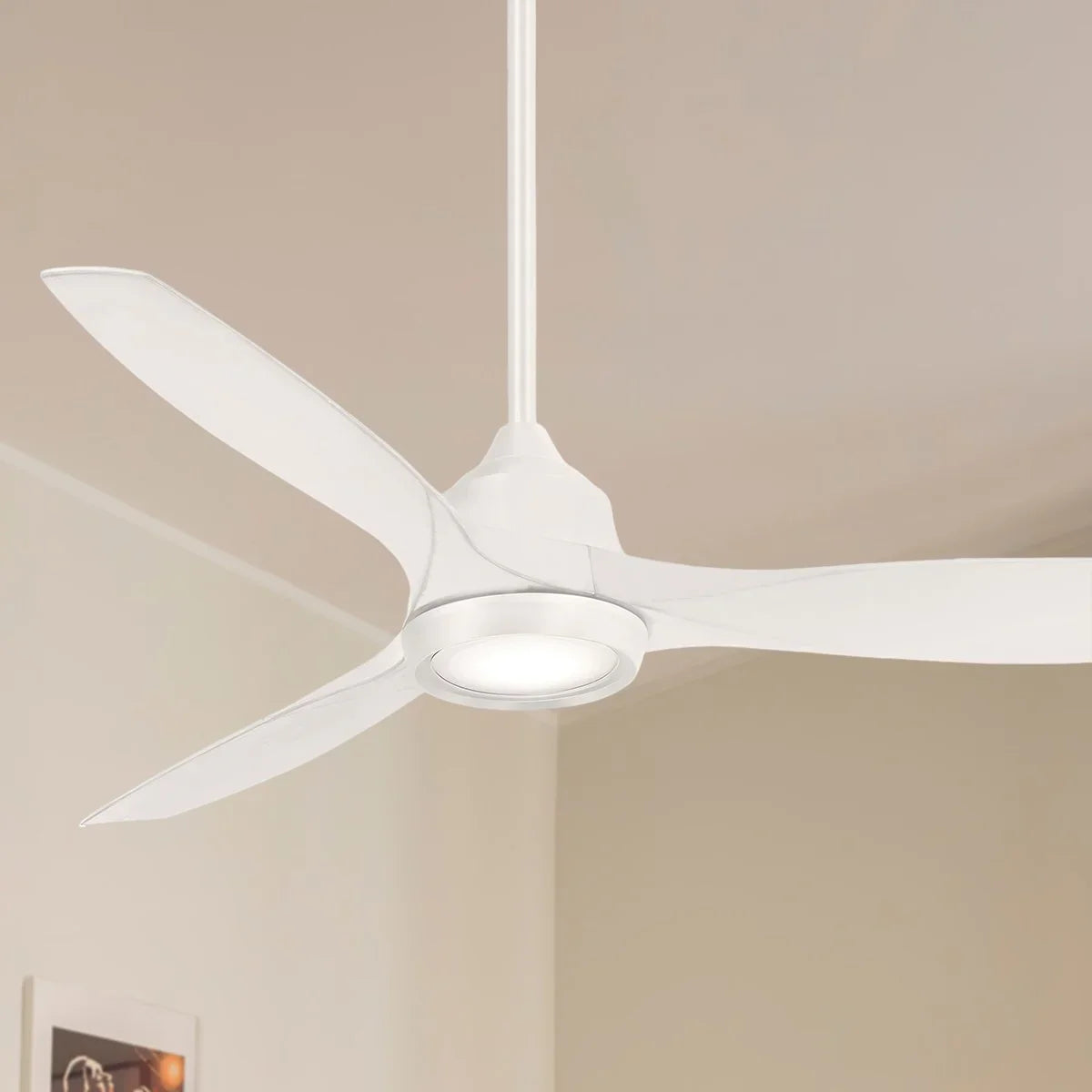 Skyhawk LED 60" White Modern Ceiling Fan with Remote - Bees Lighting