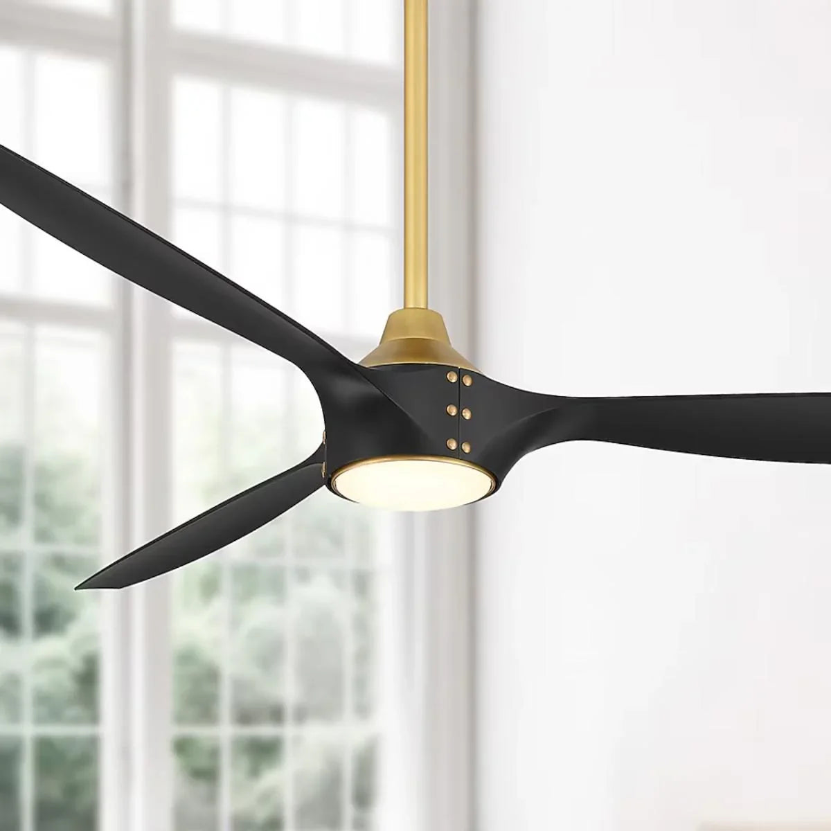 Pierce 65" Brass LED Smart Ceiling Fan - Bees Lighting