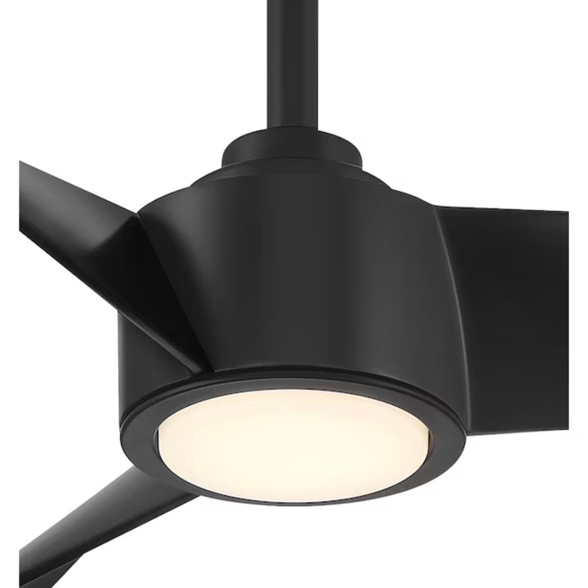 Pike 56" Black Coal Indoor Ceiling Fan with Light - Bees Lighting