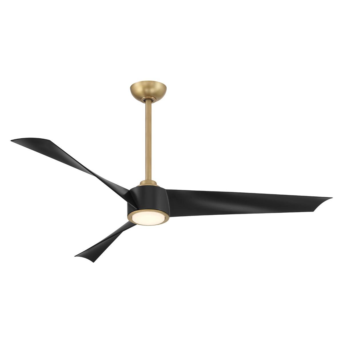 Pike 56" Brass Indoor Ceiling Fan with Light