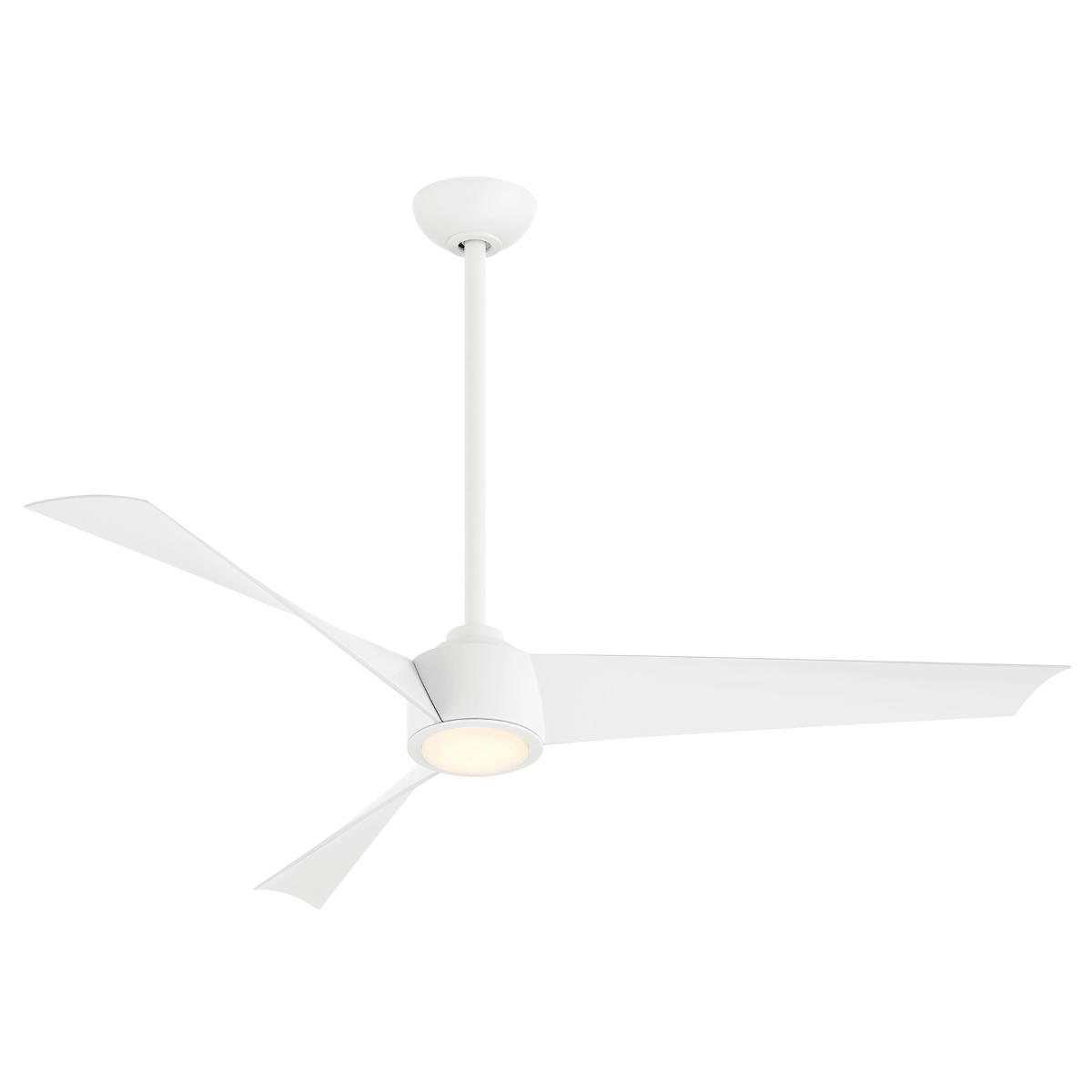 Pike 56" White Indoor Ceiling Fan with Light