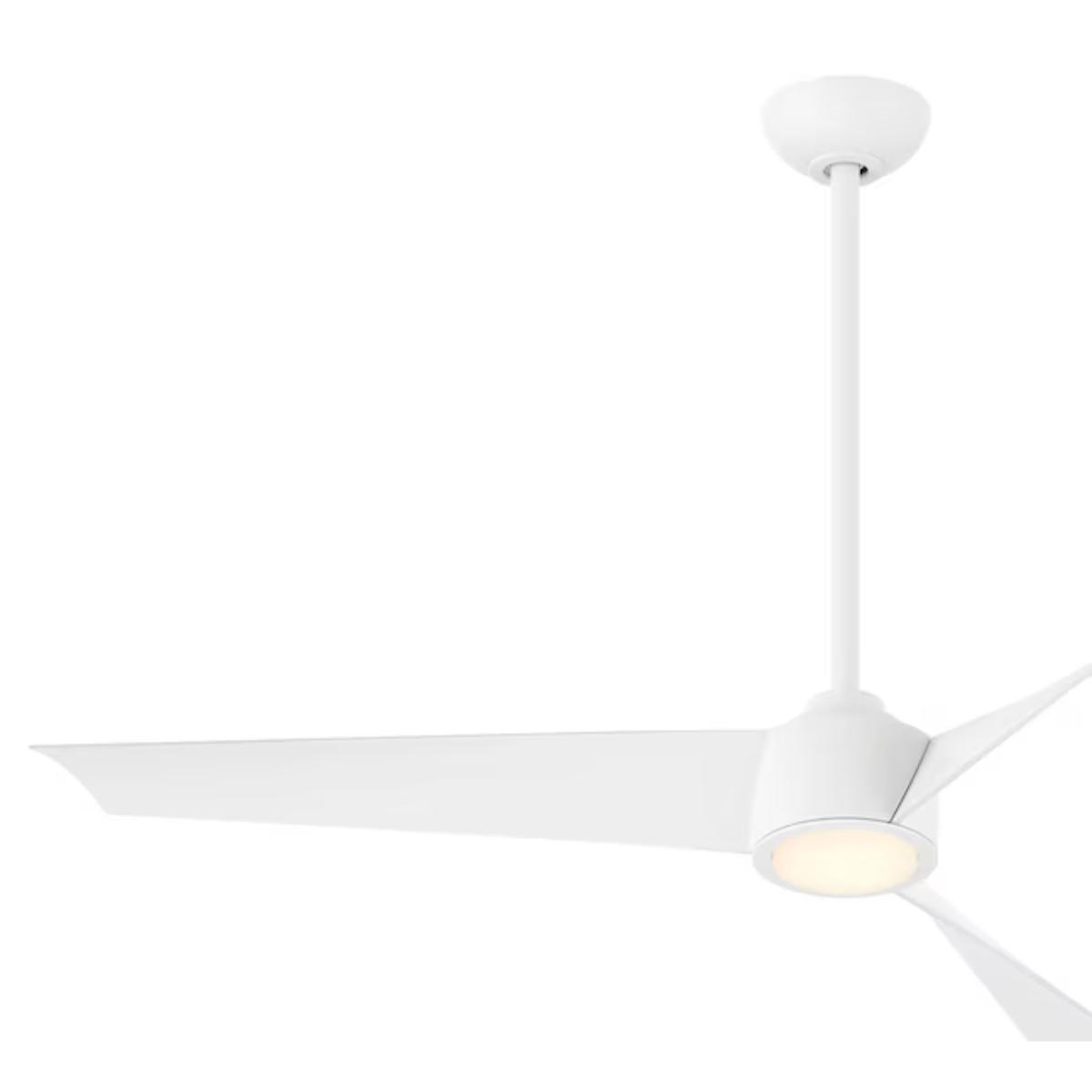 Pike 56" White Indoor Ceiling Fan with Light