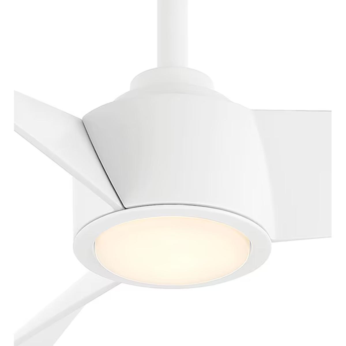 Pike 56" White Indoor Ceiling Fan with Light