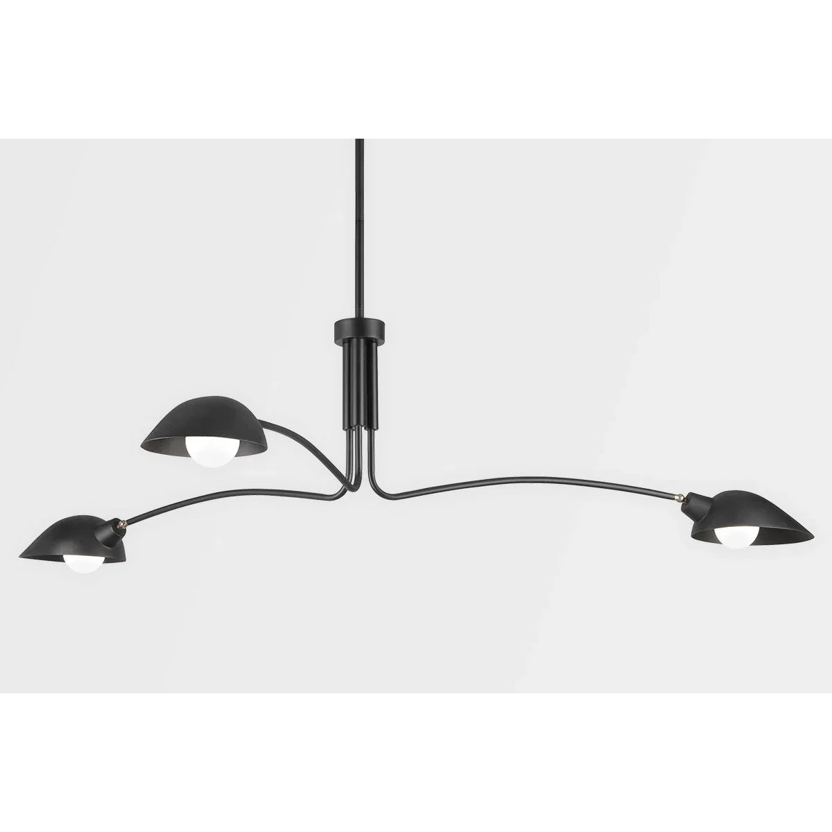 LEO 69 in. 3 lights Pendant Light Satin Black Finish - Bees Lighting