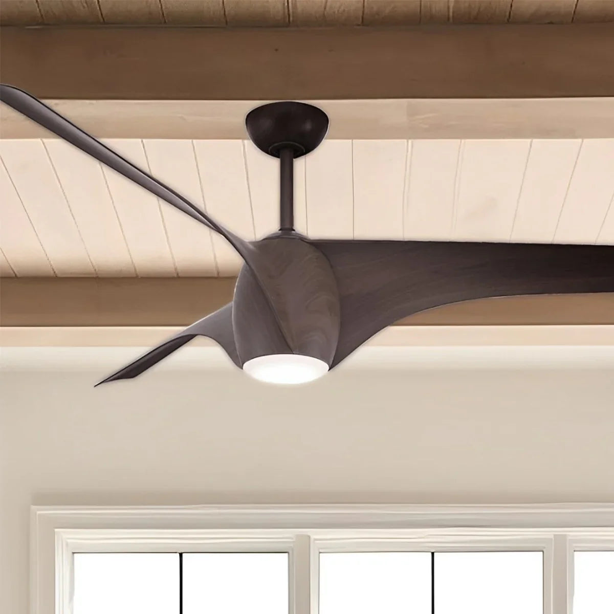 Airewave 65" Dark Maple LED Indoor Ceiling Fan with Remote - Bees Lighting