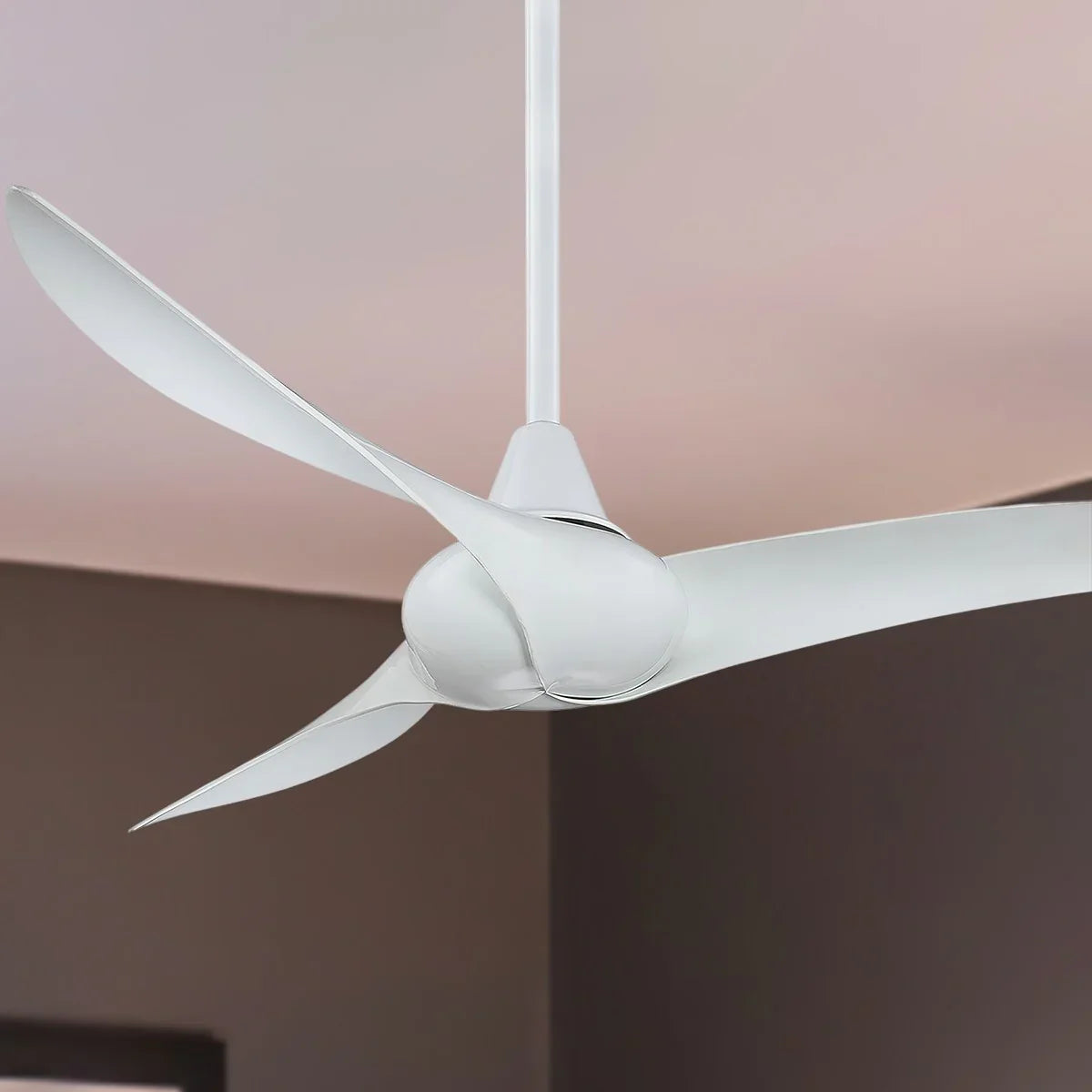 Wave 52" White Indoor Ceiling Fan with Remote - Bees Lighting