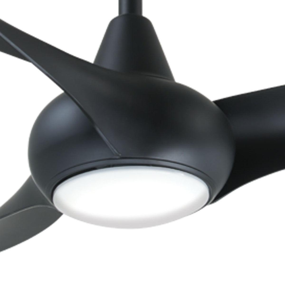 Light Wave LED 52" Coal Modern Ceiling Fan with Light and Remote - Bees Lighting
