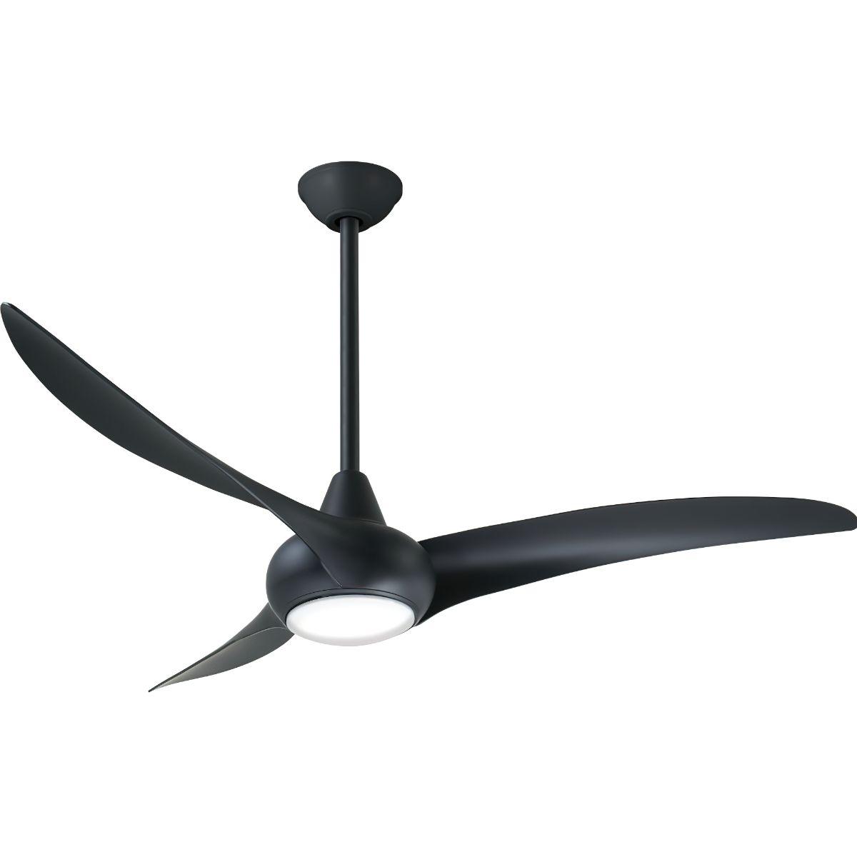 Light Wave LED 52" Coal Modern Ceiling Fan with Light and Remote - Bees Lighting