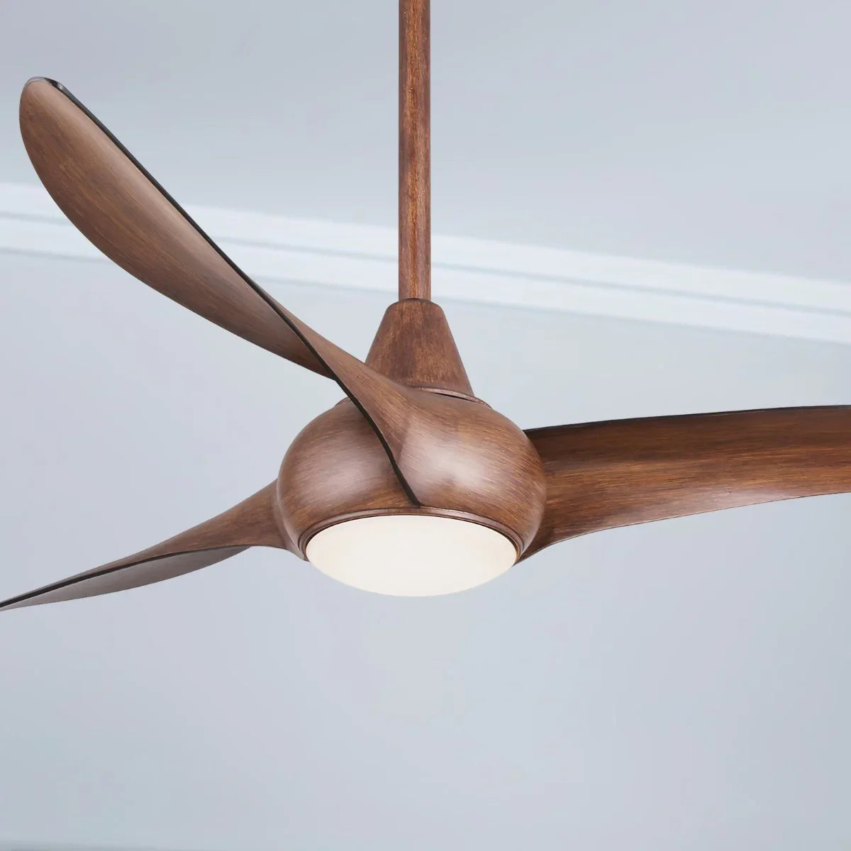 Light Wave LED 52" Distressed Koa Modern Ceiling Fan with Light and Remote - Bees Lighting