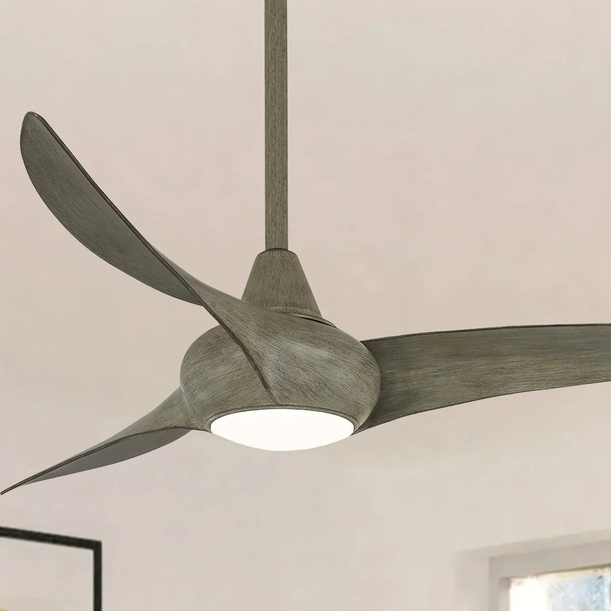 Light Wave LED 44" 3-Blade Driftwood Ceiling Fan with Light and Remote - Bees Lighting