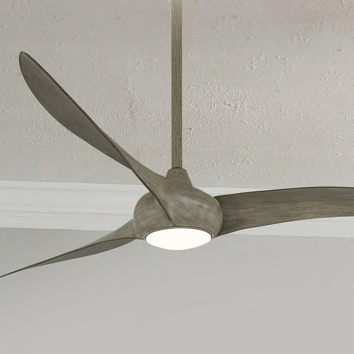 Light Wave LED 65" Driftwood Large Ceiling Fan with Light and Remote - Bees Lighting