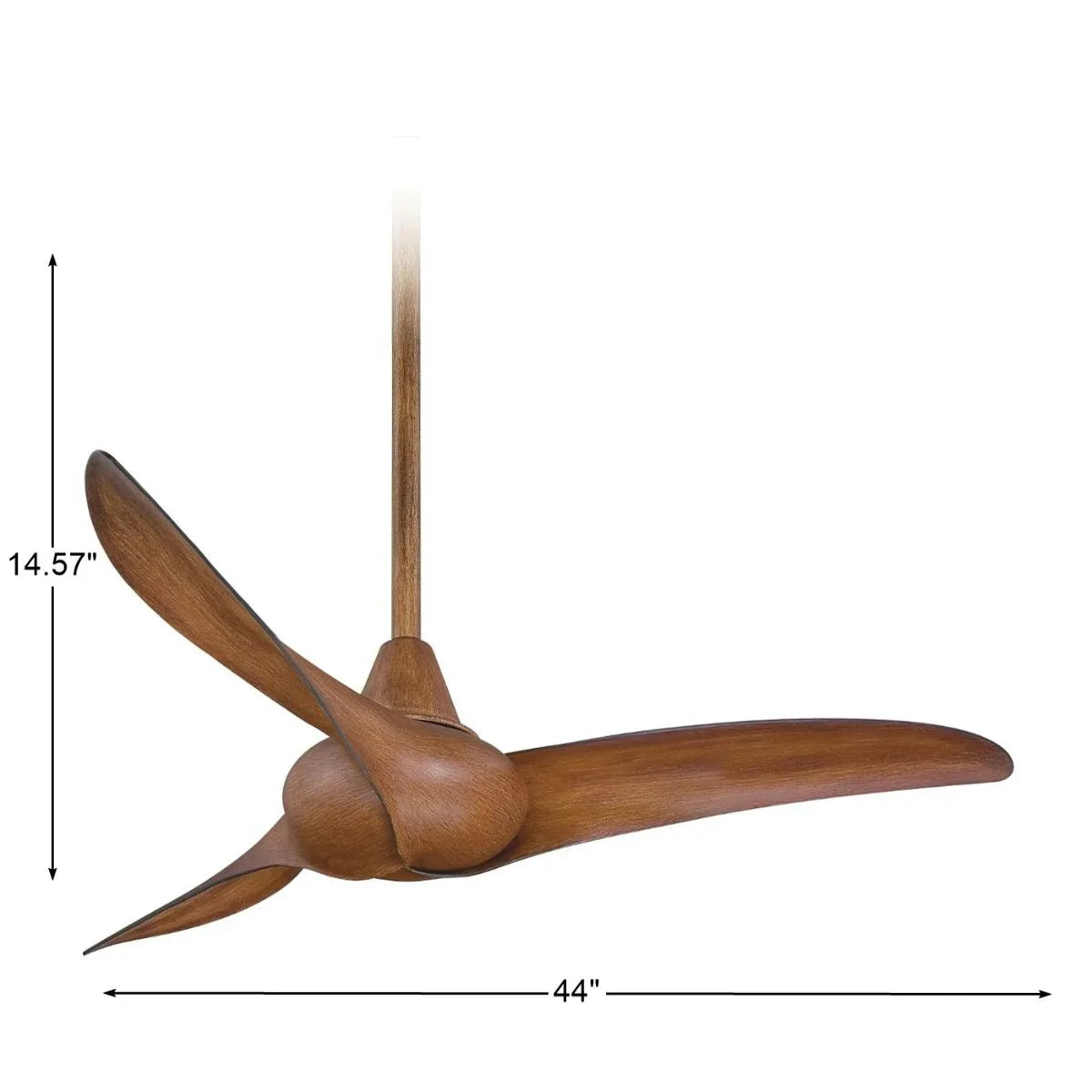 Wave 44" Distressed Koa Indoor Ceiling Fan with Remote - Bees Lighting