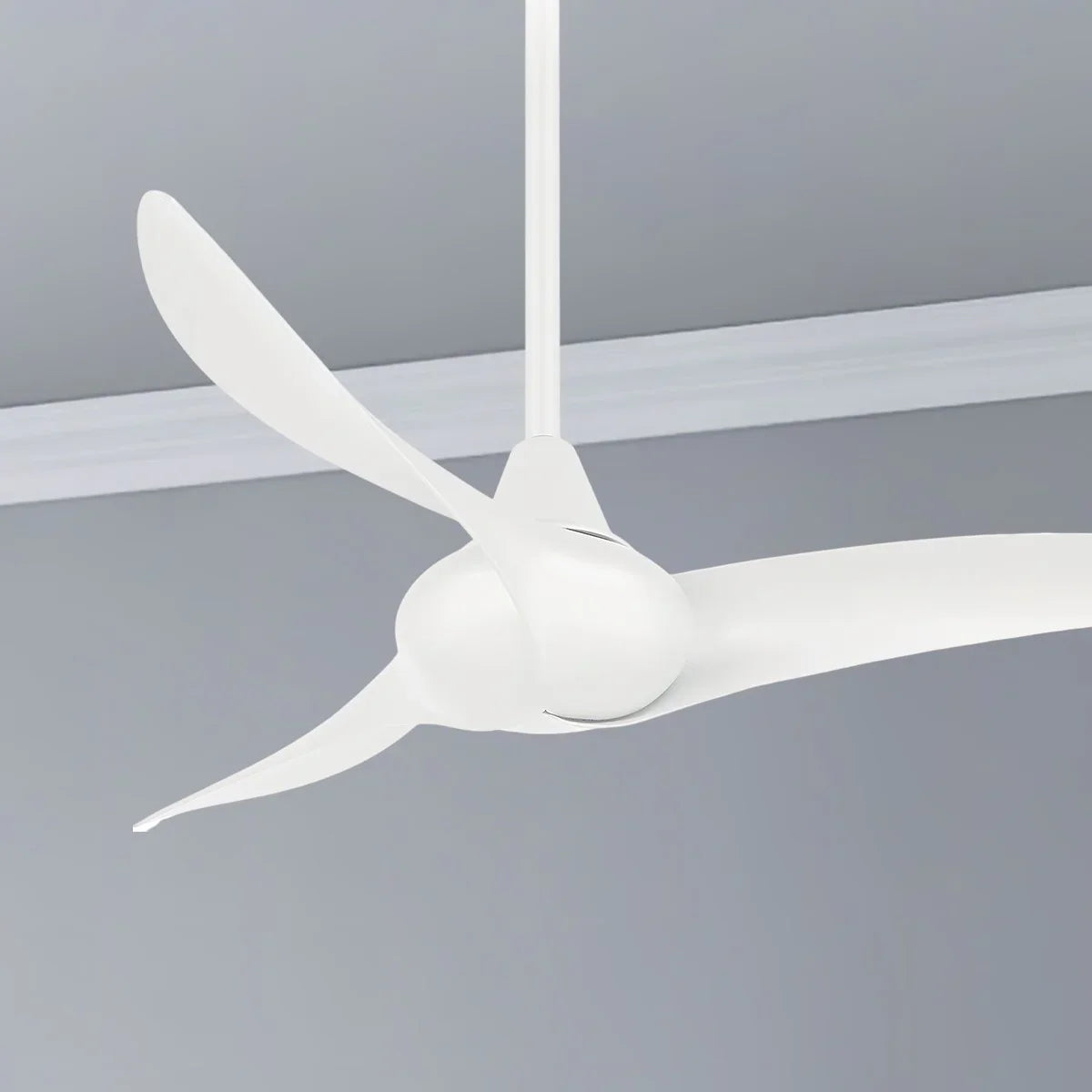 Wave 44" White Indoor Ceiling Fan with Remote - Bees Lighting
