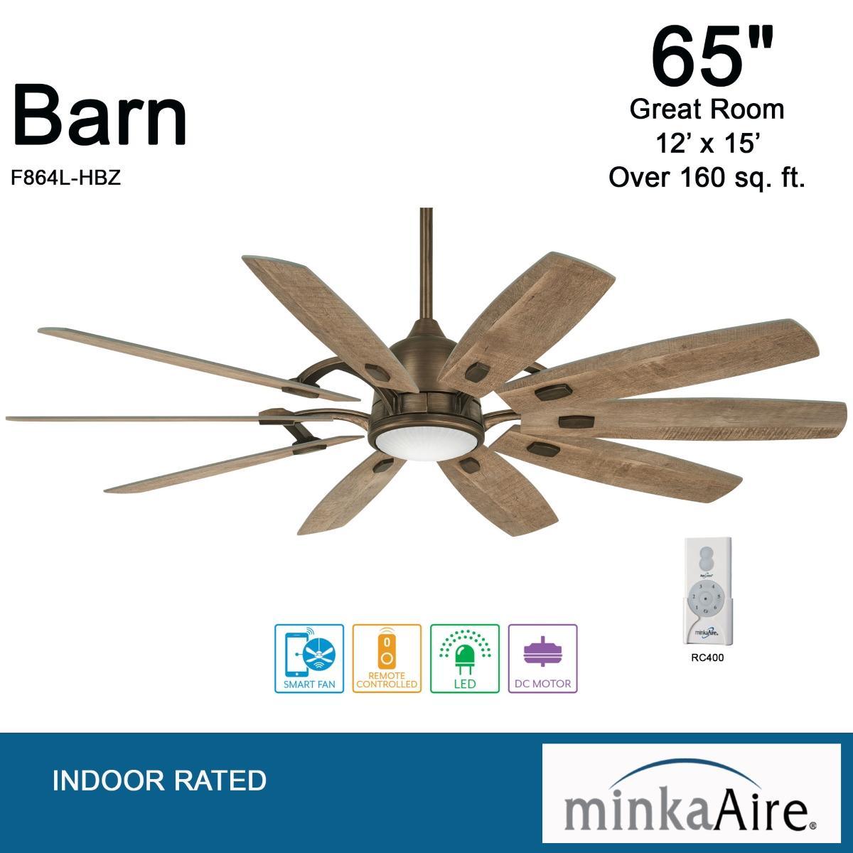 Barn 65 Inch Farmhouse Windmill Smart Ceiling Fan With Light And Remote - Bees Lighting