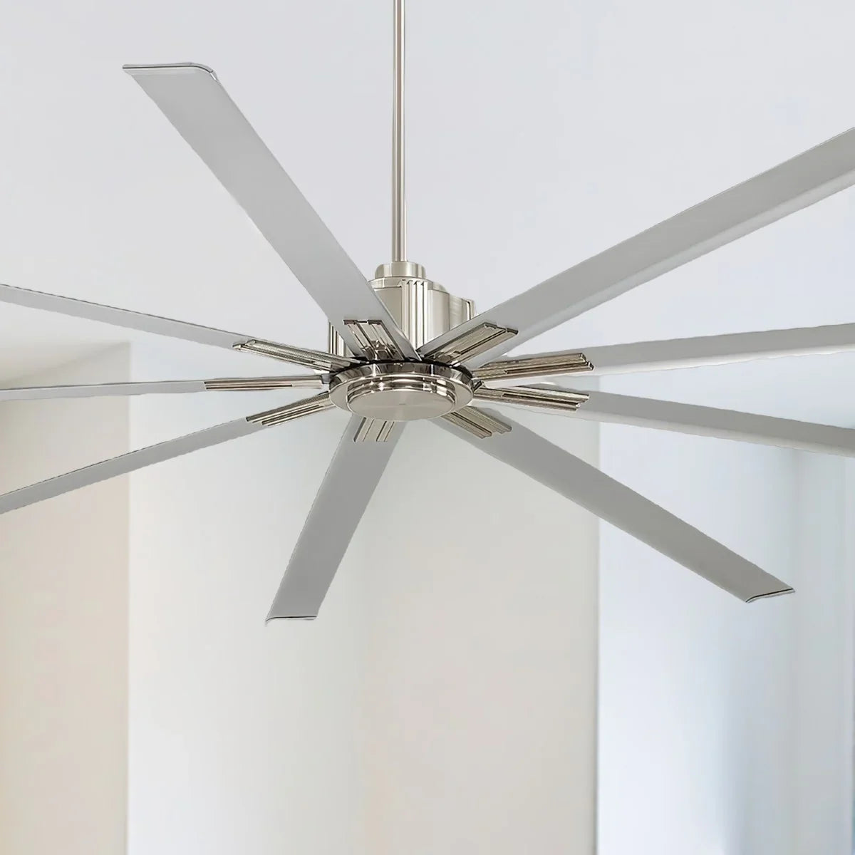 Xtreme 96" Large Windmill Ceiling Fan with Remote, Brushed Nickel - Bees Lighting
