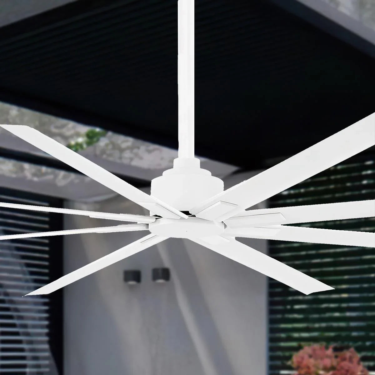 Xtreme H2O 84" Large Windmill Outdoor Ceiling Fan with Remote, Flat White - Bees Lighting