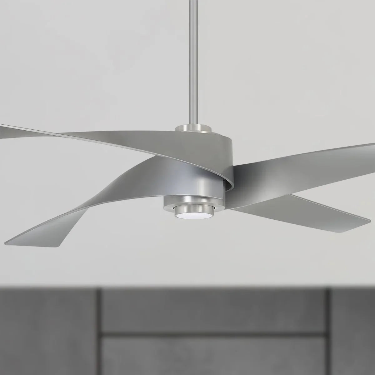 Artemis IV LED 64'' Nickel & Silver Ceiling Fan with Remote - Bees Lighting