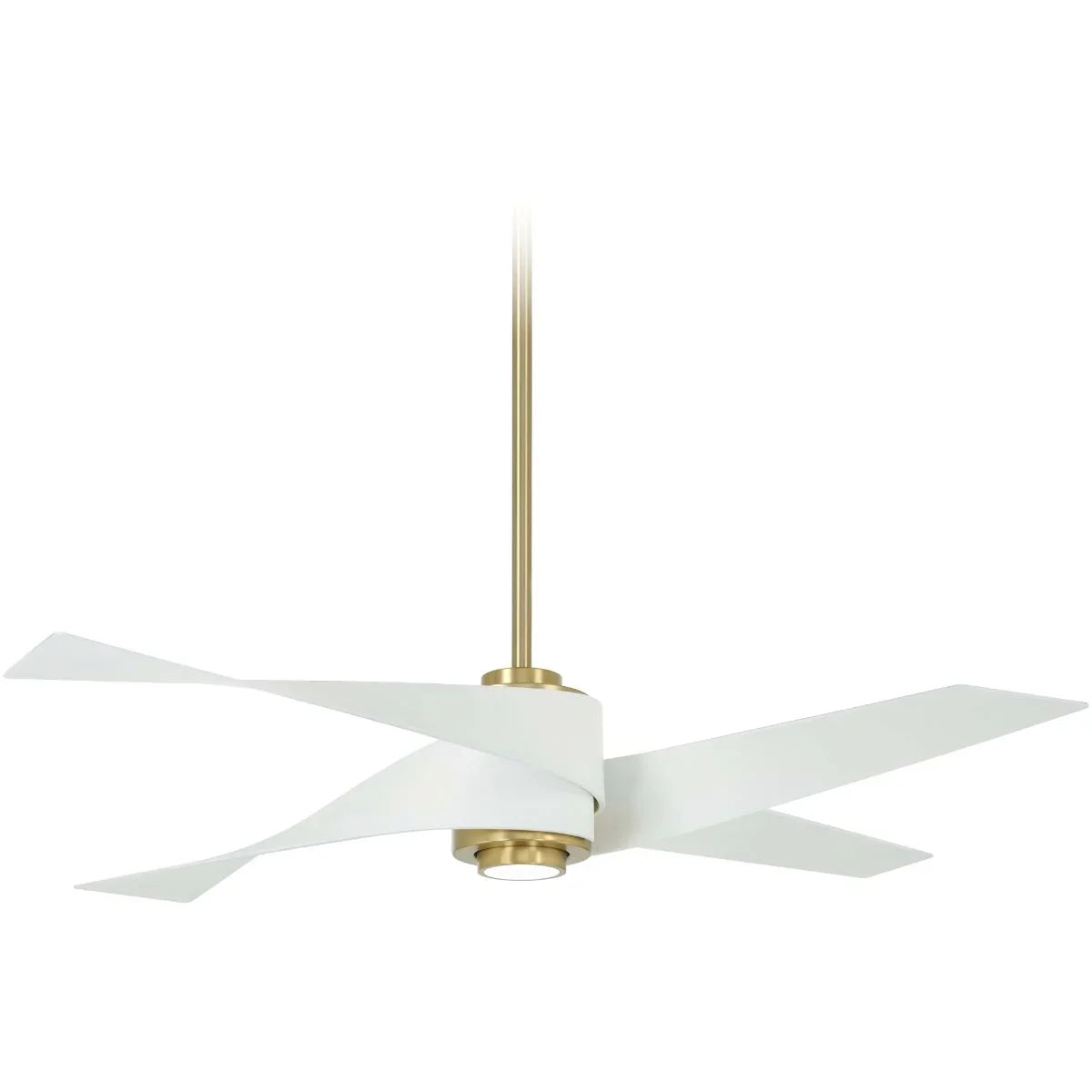 Artemis IV LED 64'' Brass & White Ceiling Fan with Remote - Bees Lighting