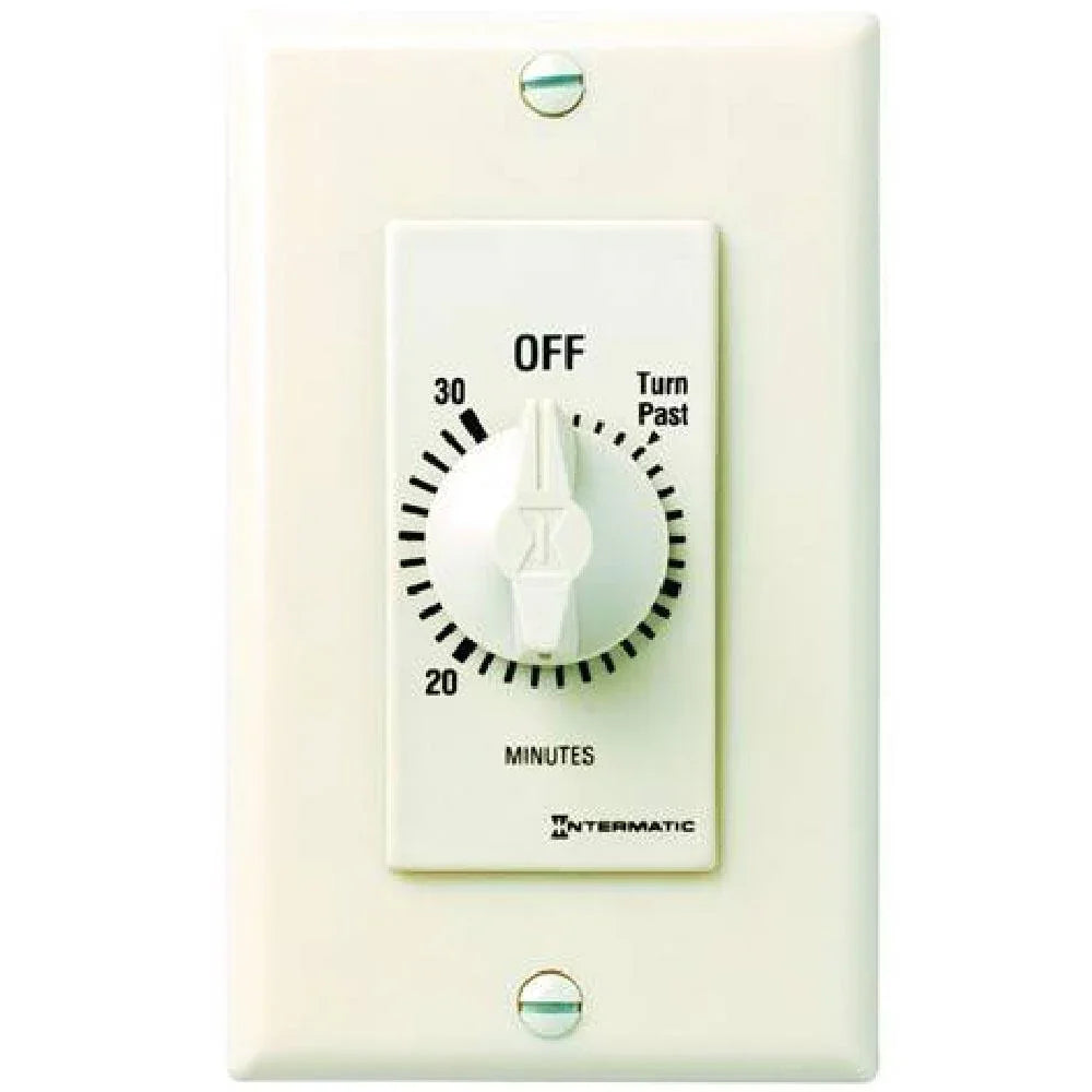 20 Amp 30-Minutes In-Wall Spring Wound Timer Switch Light Almond - Bees Lighting