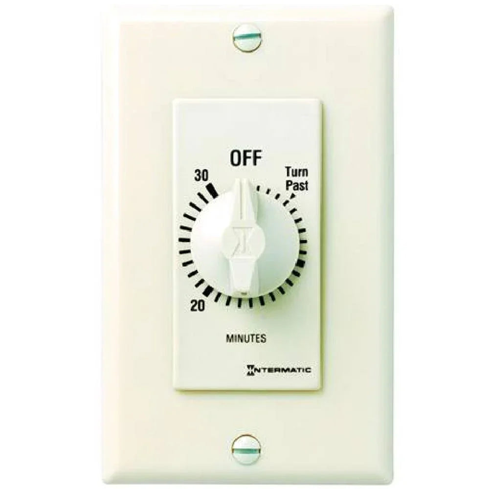 20 Amp 30-Minutes In-Wall Spring Wound Timer Switch Light Almond - Bees Lighting