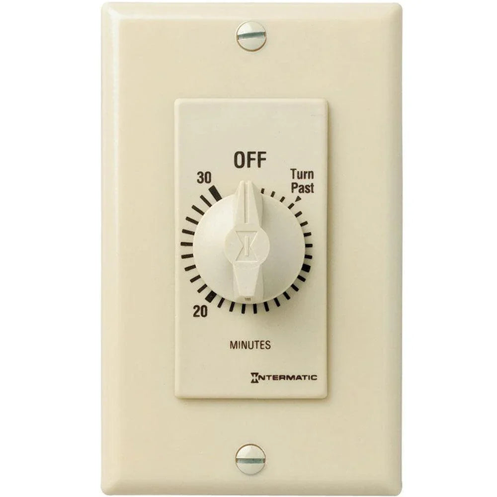 20 Amp 30-Minutes In-Wall Spring Wound Timer Switch Ivory - Bees Lighting
