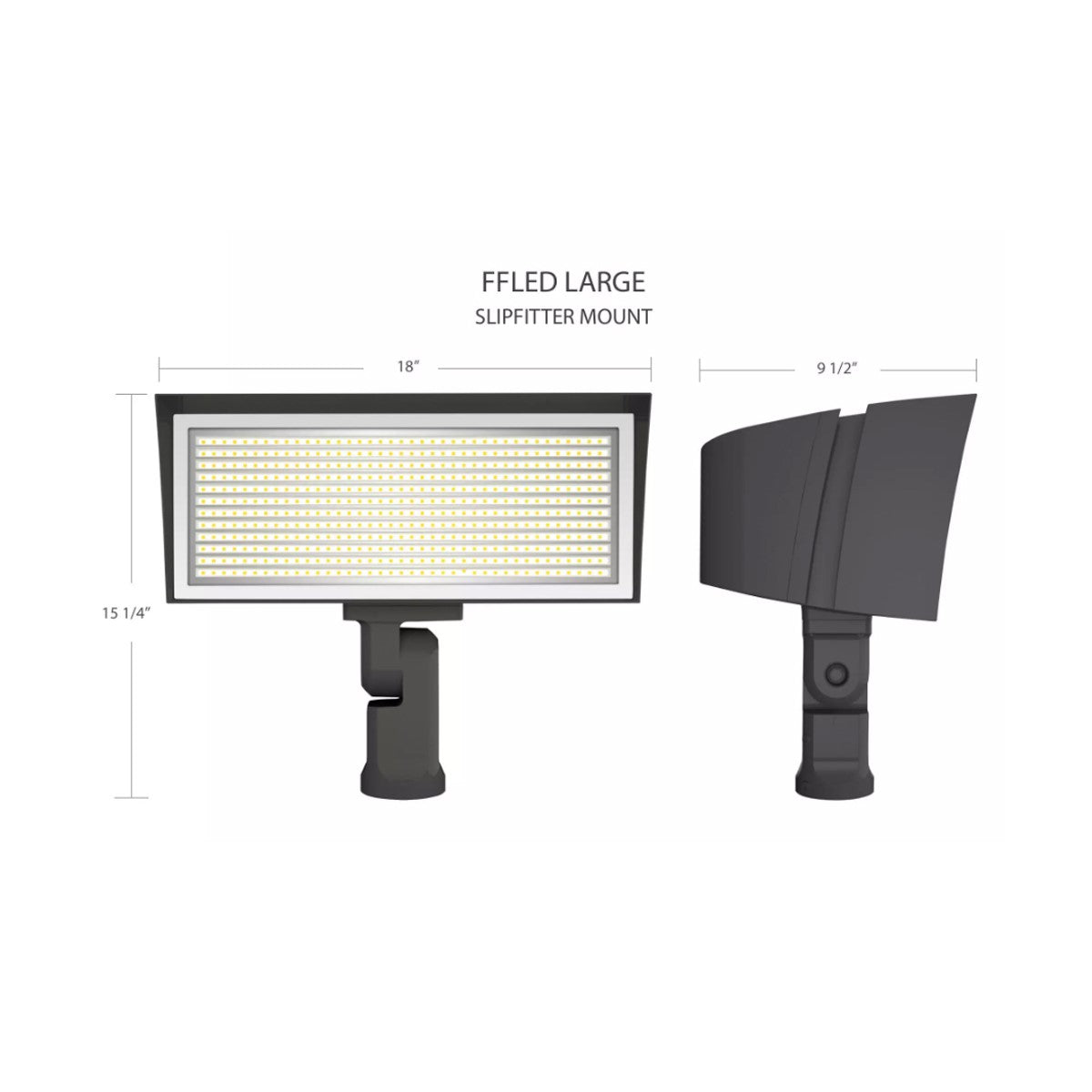 LED Flood Light, 120/230W, 39000 Lumens, 4000K/5000K, 480V, Slipfitter Mount - Bees Lighting