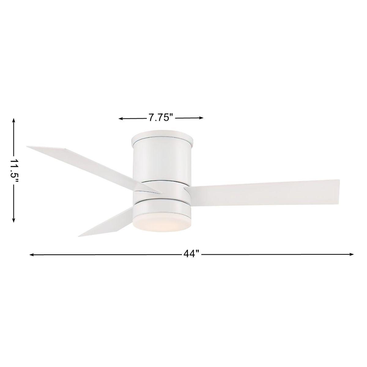 Axis Flush 44 Inch Low Profile Outdoor Smart Ceiling Fan With 3000K LED And Remote - Bees Lighting