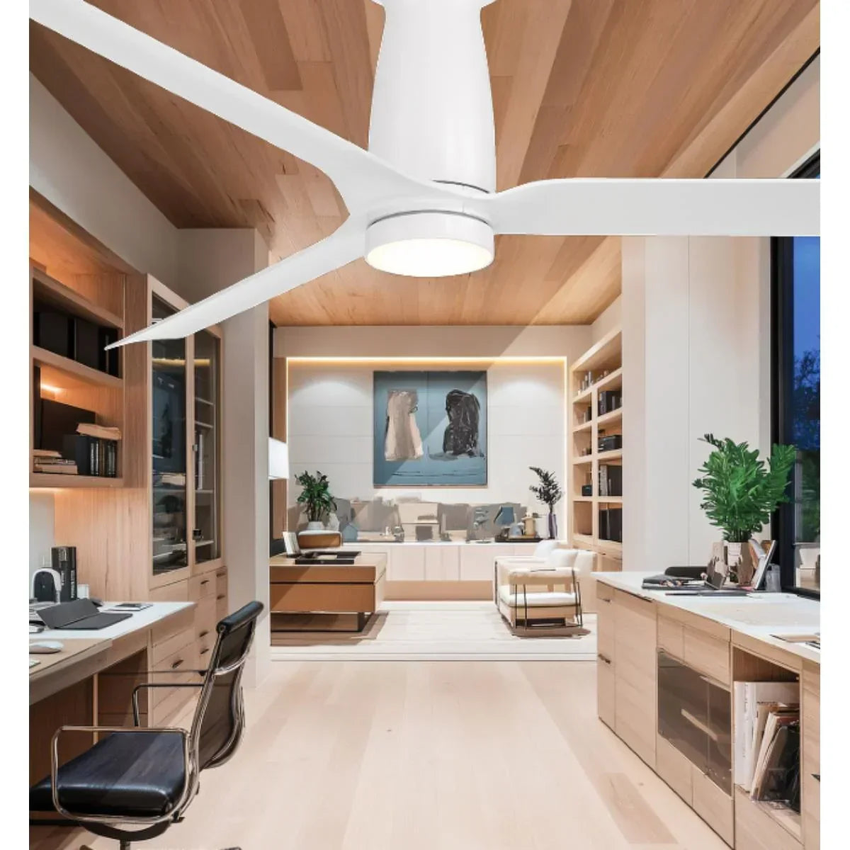 Smooth Flush 52" CCT LED Smart Ceiling Fan - Bees Lighting