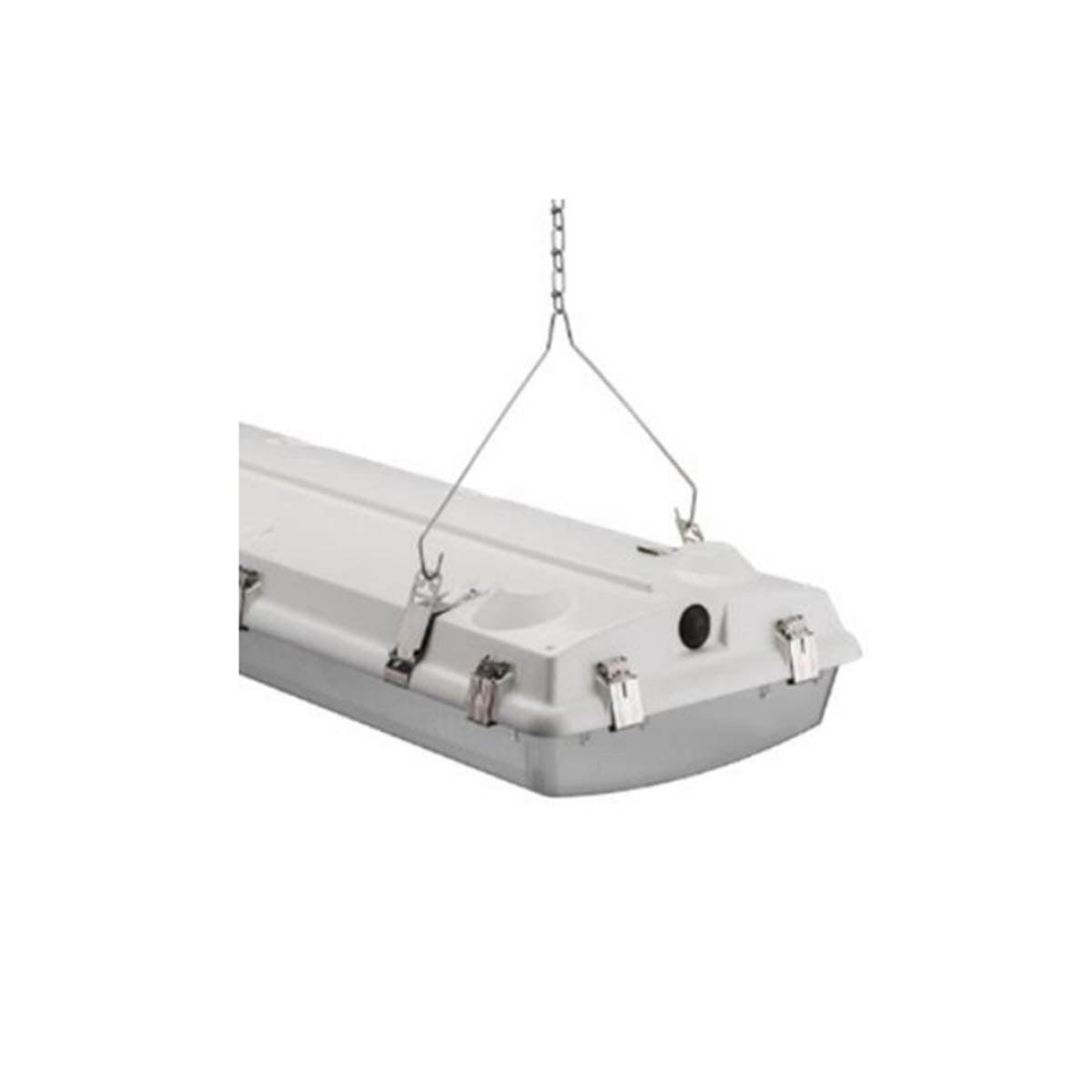Stainless steel V-hook and brackets Chain and cable not included