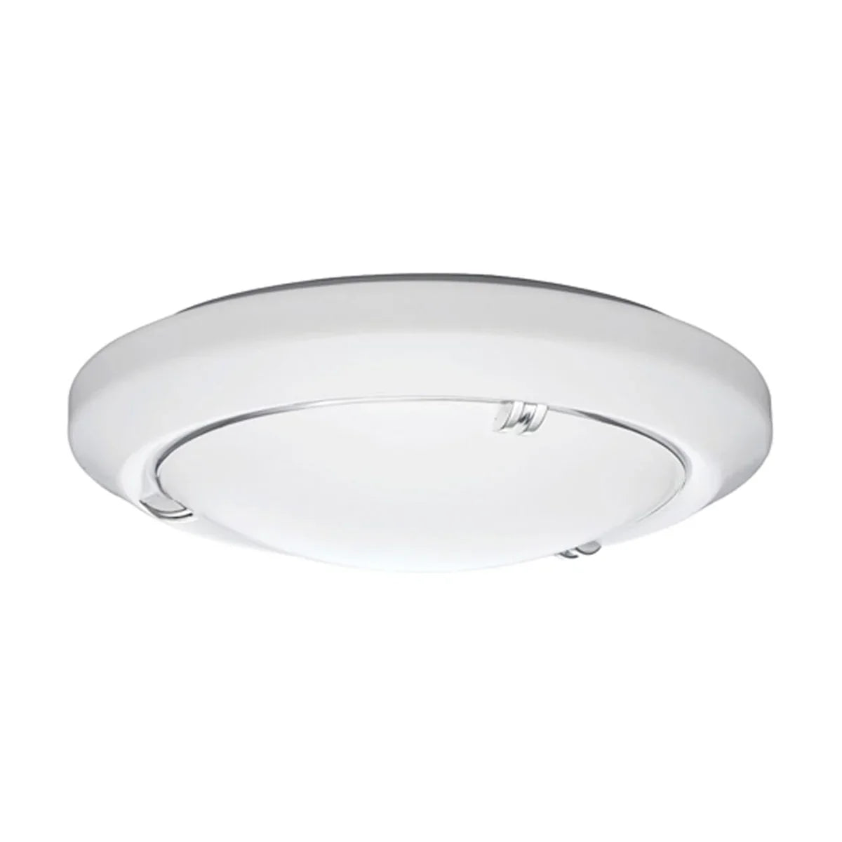Vela 14 in. LED Flush Mount Light 4000K Chrome Finish - Bees Lighting