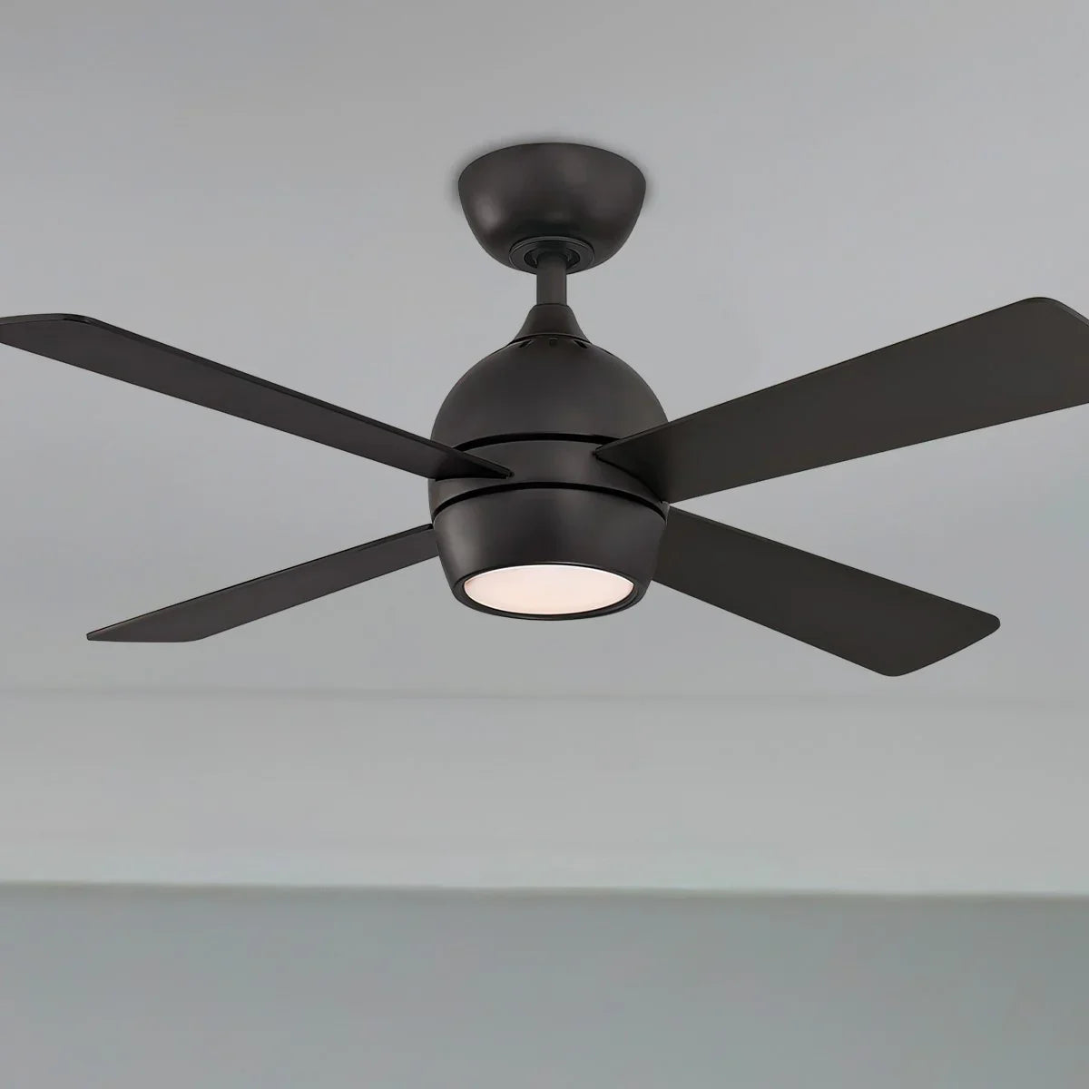 Kwad 44 Inch Black Modern LED Ceiling Fan with Remote - Bees Lighting